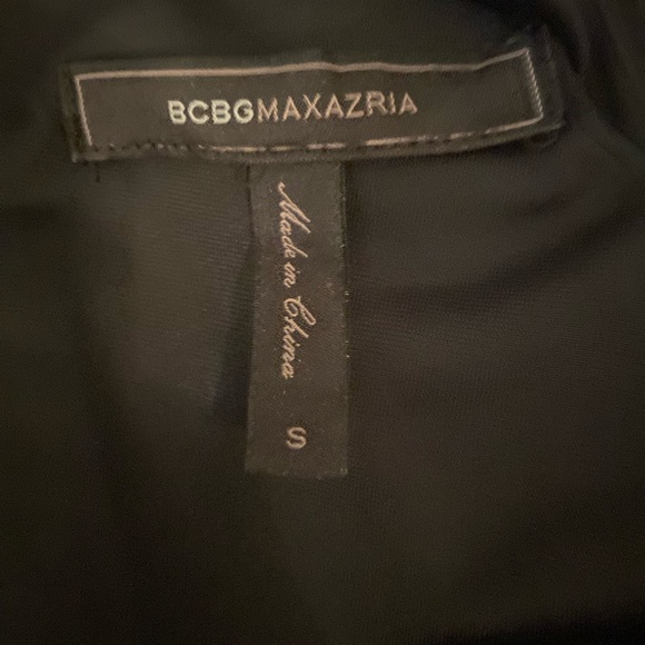 BCBGMaxAzria Black and Gold Midi Dress - Picture 5 of 5